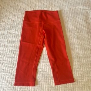 Coral crop Lulu wunder under leggings